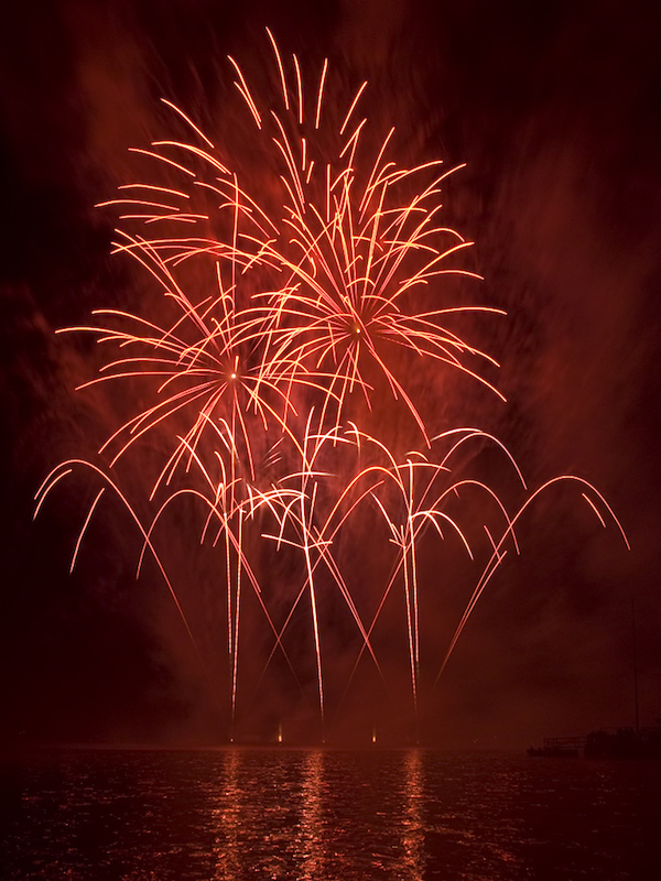 Estroncio en fuegos artificiales